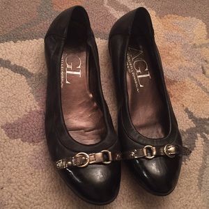Leather Cap Toe Ballet Flats